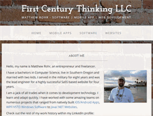 Tablet Screenshot of firstcenturythinking.com